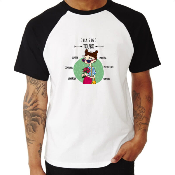 Camiseta Raglan Ela e de Touro - Imagem 3