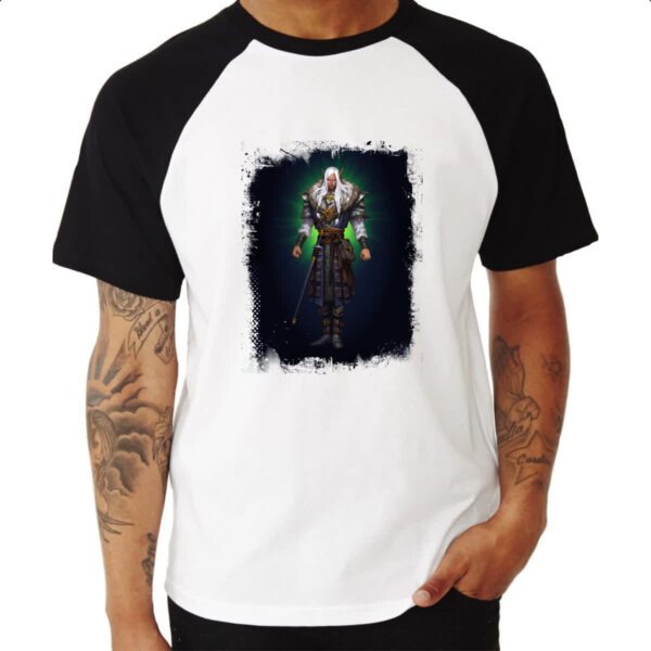 Camiseta Raglan Empires and Puzzles Heroi Almur - Imagem 3