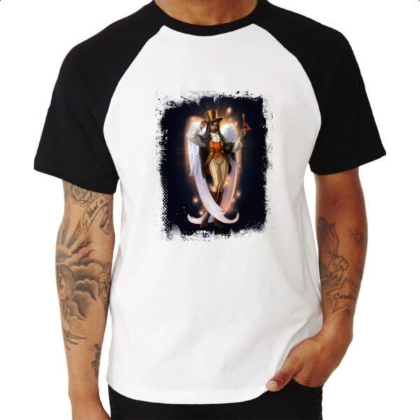 Camiseta Raglan Empires and Puzzles Heroi Diretora Zuri - Imagem 3