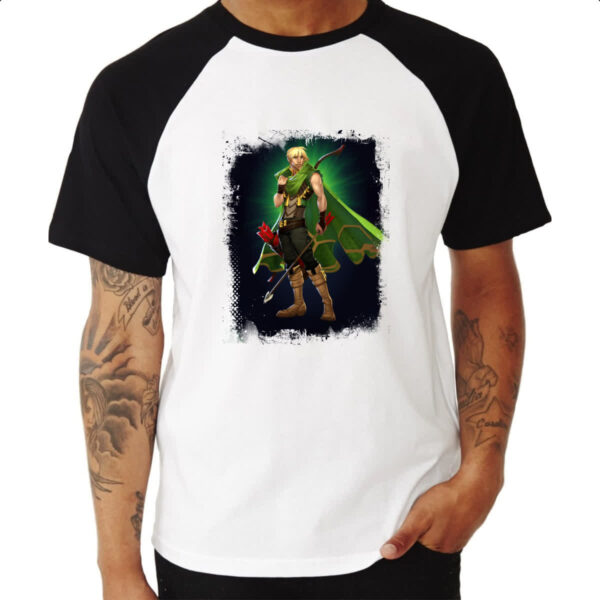 Camiseta Raglan Empires and Puzzles Heroi Gregorion - Imagem 3