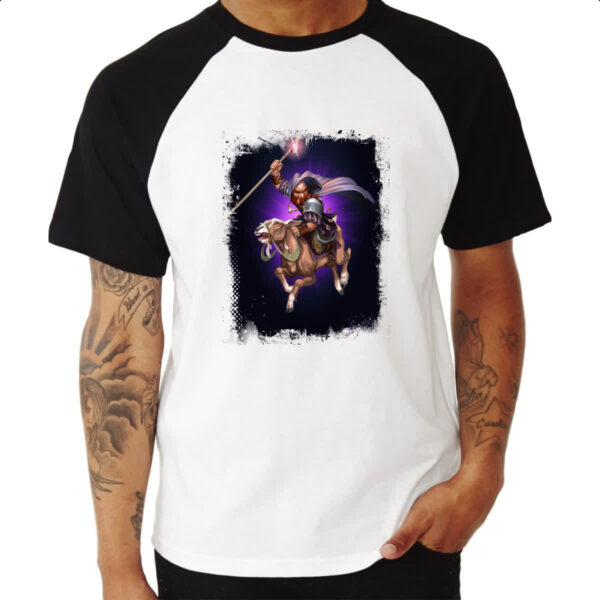 Camiseta Raglan Empires and Puzzles Heroi Grimble - Imagem 3