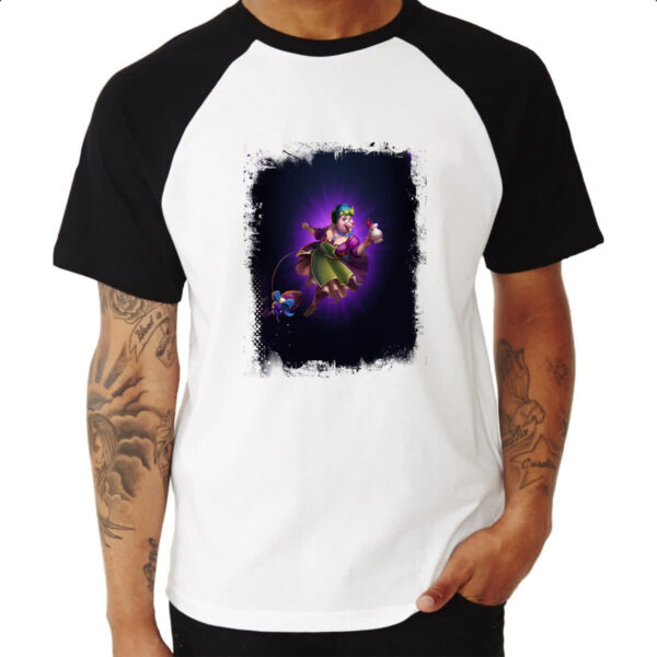 Camiseta Raglan Empires and Puzzles Heroi Hulda - Imagem 3