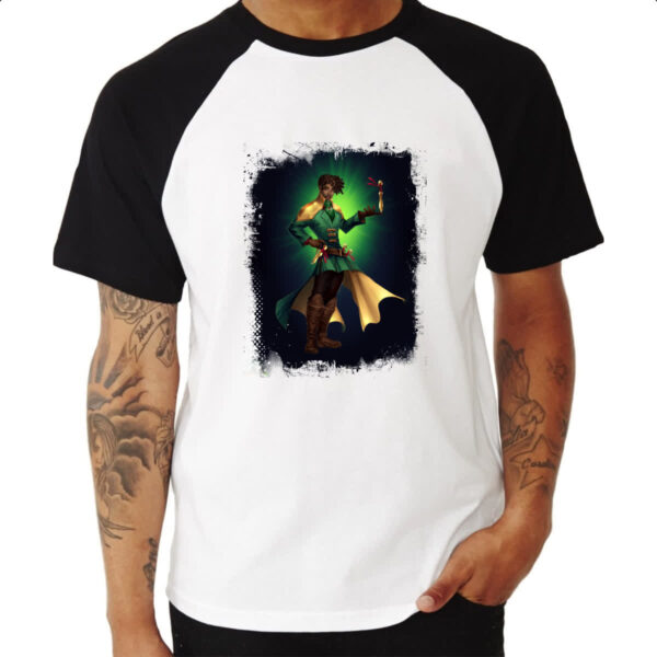 Camiseta Raglan Empires and Puzzles Heroi Kingston - Imagem 3