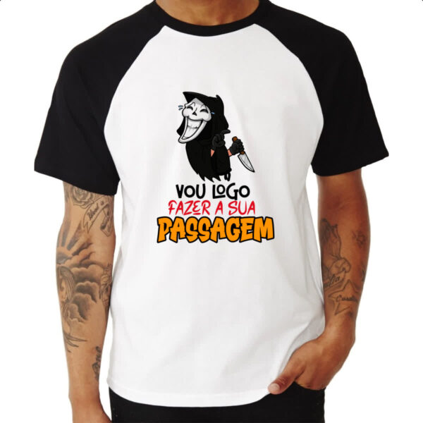 Camiseta Raglan Amostradinho vou fazer sua passagem - Imagem 3