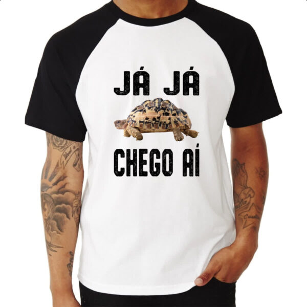 Camiseta Raglan Ja ja chego ai - Imagem 3