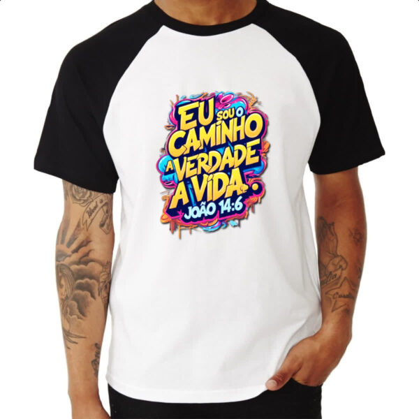 Camiseta Raglan Jesus Joao 14-6 - Imagem 3