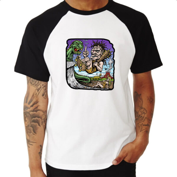 Camiseta Raglan Jurassic Skate - Imagem 3