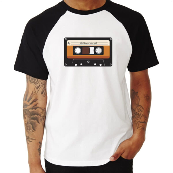 Camiseta Raglan Fita K7 retro anos 60 - Imagem 3