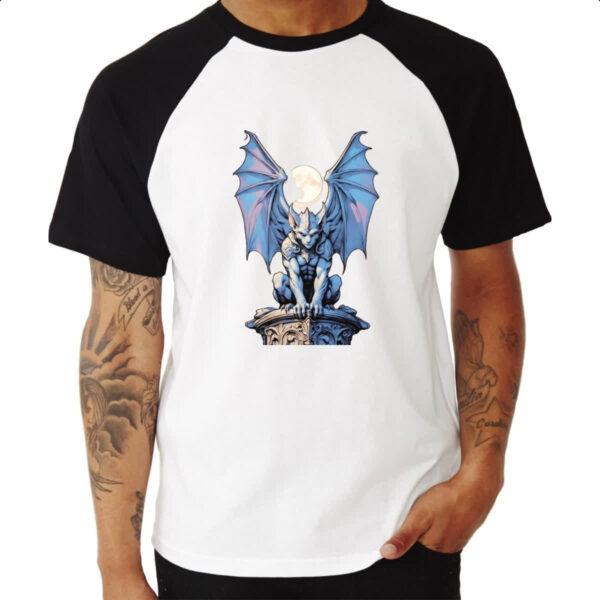 Camiseta Raglan Gargula azulzinho - Imagem 3