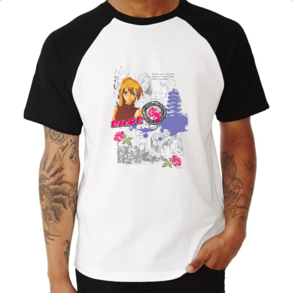 Camiseta Raglan Anime girl east - Imagem 3