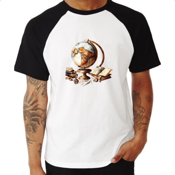 Camiseta Raglan Globo antigo vintage - Imagem 3