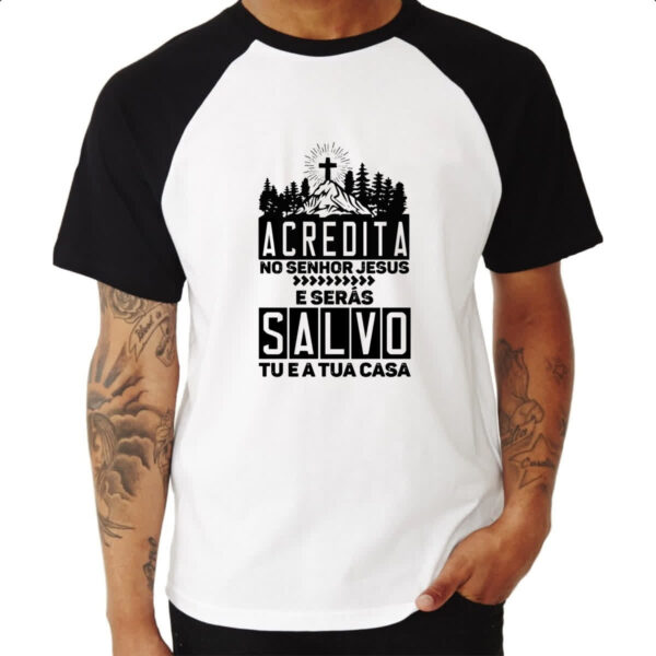 Camiseta Raglan Gospel Atos 16.31 - Imagem 3
