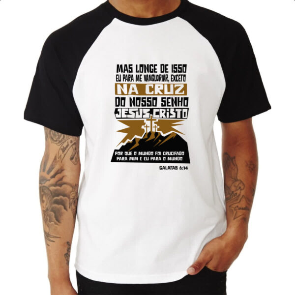 Camiseta Raglan Gospel Galatas 6.14 - Imagem 3