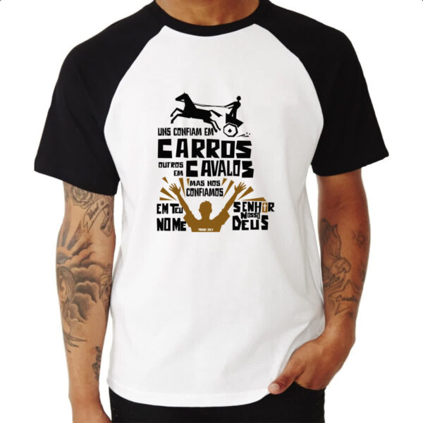 Camiseta Raglan Gospel Salmos 20.7 - Imagem 3