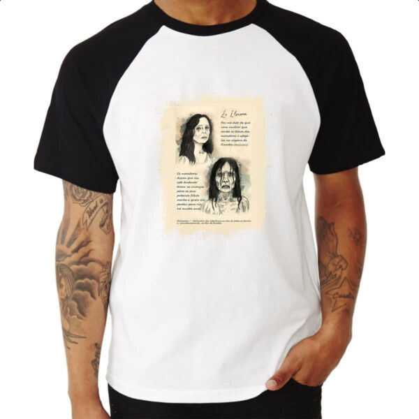 Camiseta Raglan Grimm Livro La Chorona - Imagem 3