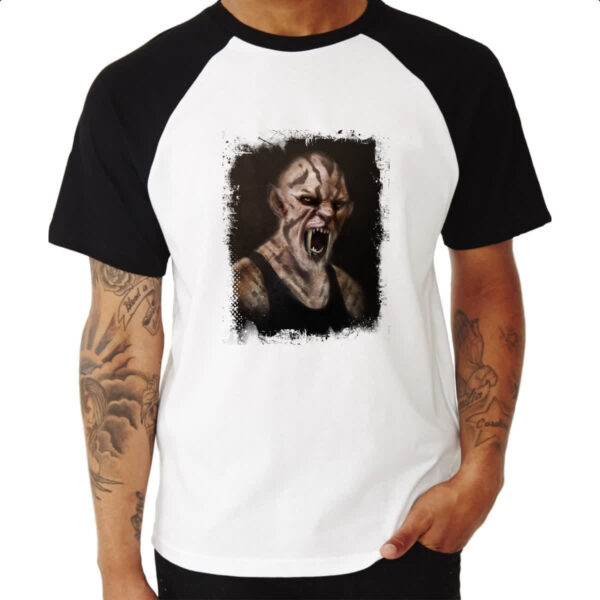 Camiseta Raglan Grimm Wesen Mauvais Dentes - Imagem 3