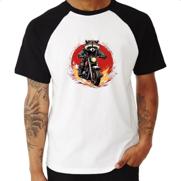 Camiseta Raglan Guaximim Motoqueiro Radical - Imagem 3