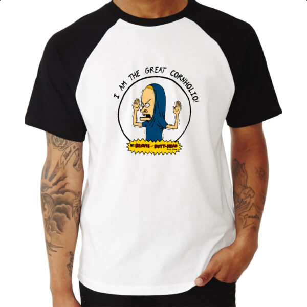 Camiseta Raglan I am the great cornholio - Imagem 3