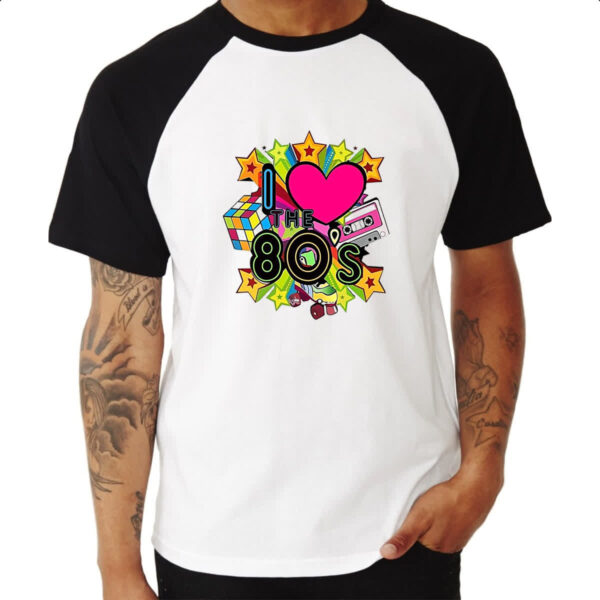 Camiseta Raglan I love anos 80 - Imagem 3