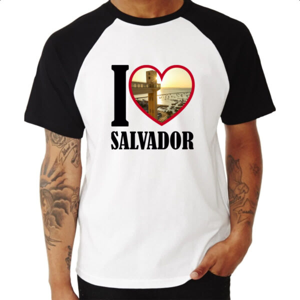 Camiseta Raglan I love salvador - Imagem 3
