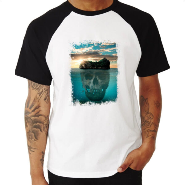 Camiseta Raglan Ilha da caveira 4 - Imagem 3