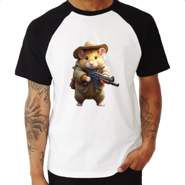 Camiseta Raglan Indiana Hamster - Imagem 3