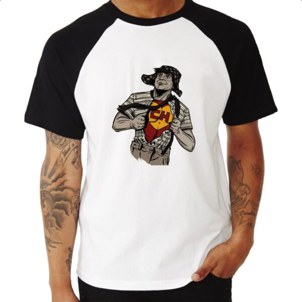 Camiseta Raglan Isso e um trabalho para o Chapolin - Imagem 3