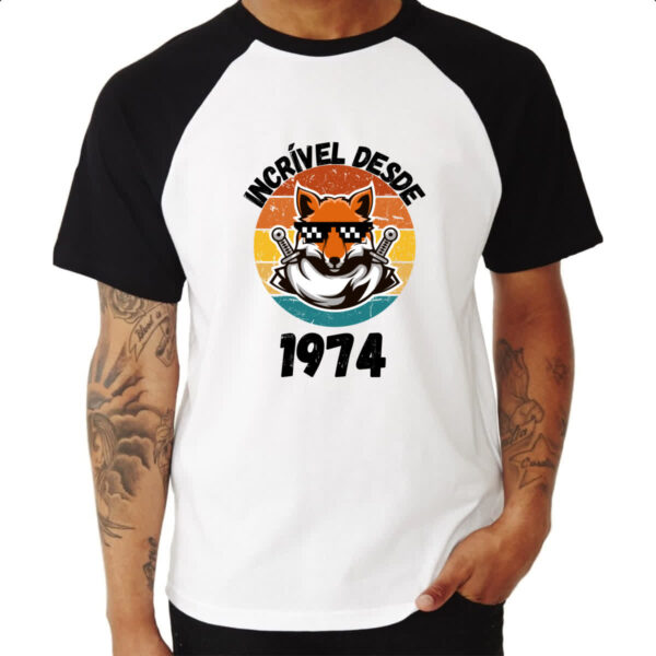 Camiseta Raglan Incrivel desde 1974 - Imagem 3