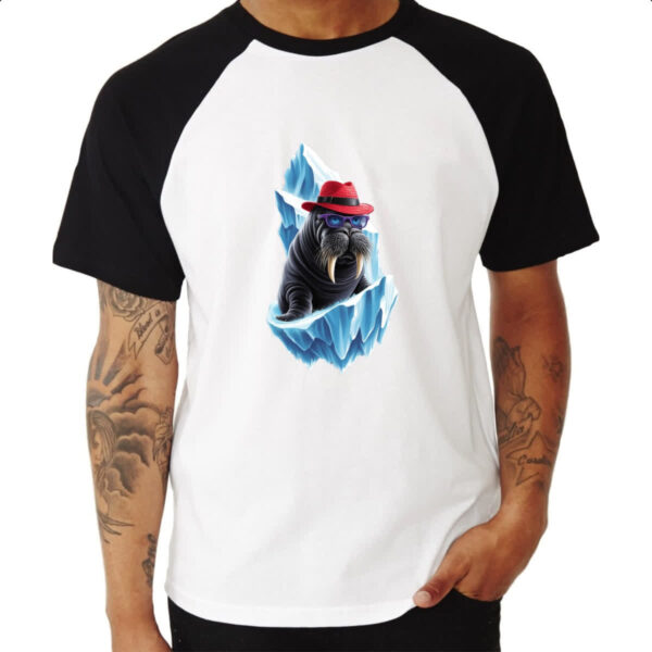 Camiseta Raglan Leao Marinho boemia - Imagem 3