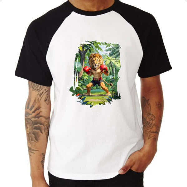 Camiseta Raglan Leao pugilista - Imagem 3