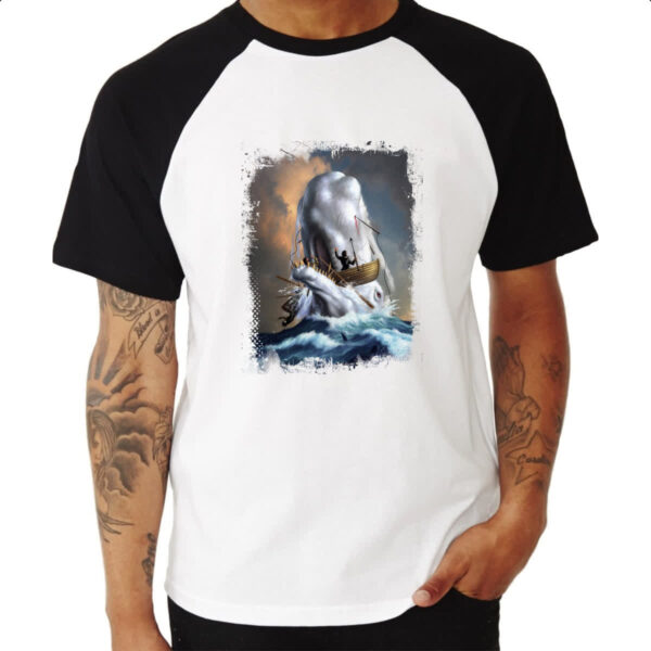 Camiseta Raglan Lendas do Mar Moby Dick 02 - Imagem 3