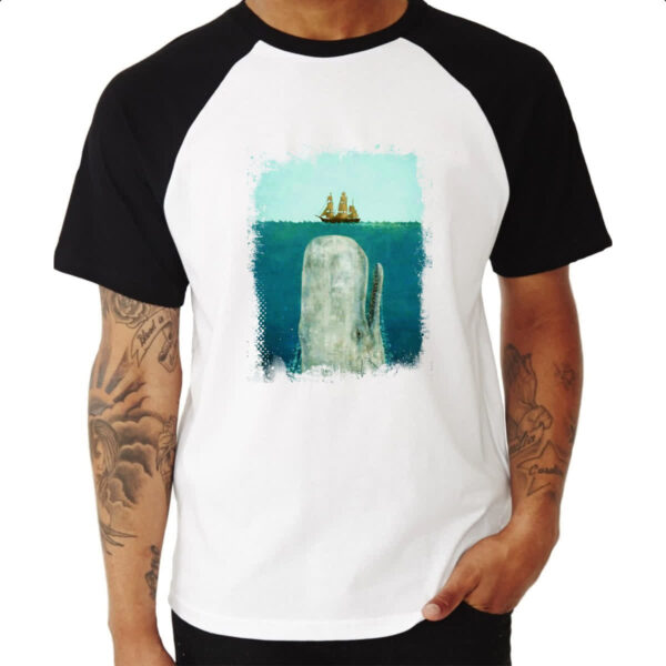 Camiseta Raglan Lendas do Mar Moby Dick 04 - Imagem 3