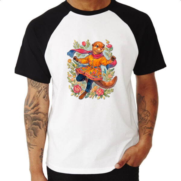 Camiseta Raglan Lontra gueisha - Imagem 3