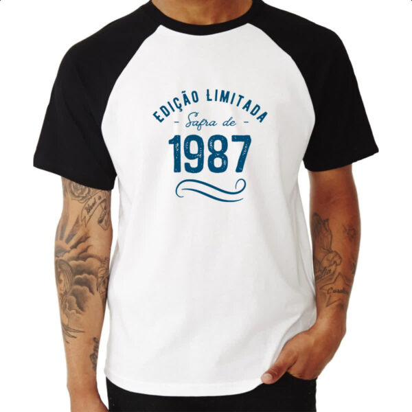 Camiseta Raglan Ano de safra 1987 - Imagem 3