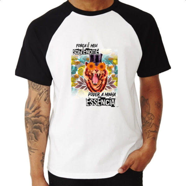 Camiseta Raglan Mulher forca sobrenome - Imagem 3