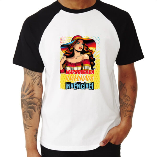 Camiseta Raglan Mulher invencivel - Imagem 3