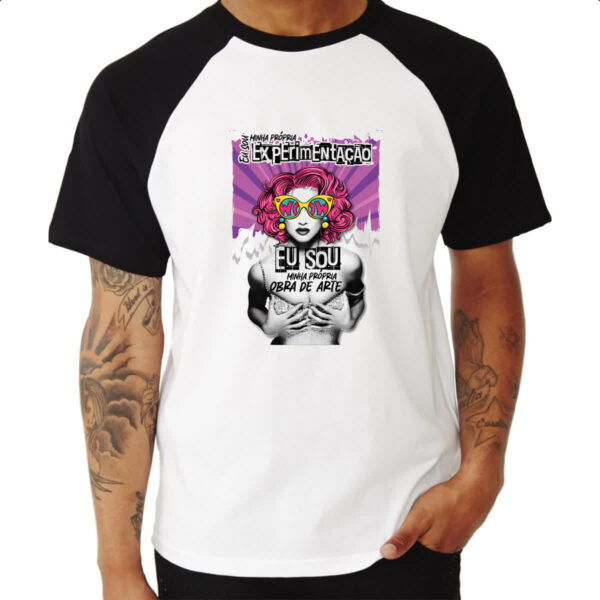 Camiseta Raglan Mulher obra de arte - Imagem 3