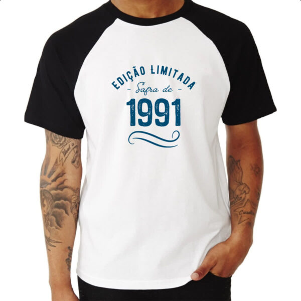Camiseta Raglan Ano de safra 1991 - Imagem 3