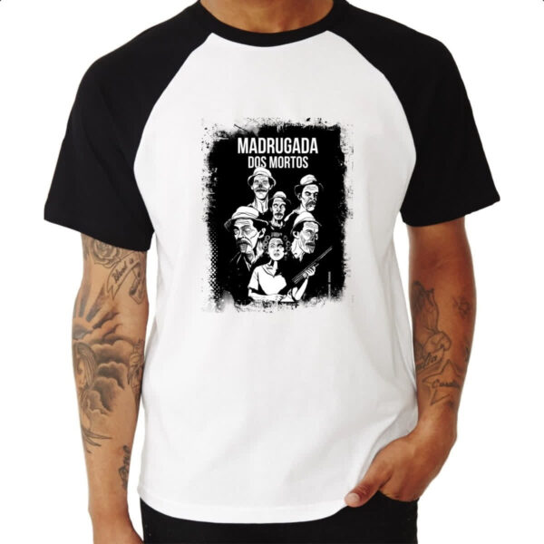 Camiseta Raglan Madrugada dos mortos parodia - Imagem 3