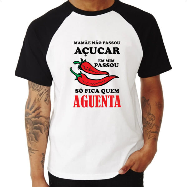 Camiseta Raglan Mamae nao passou acucar - Imagem 3