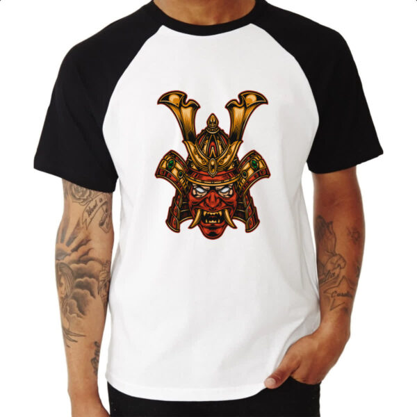 Camiseta Raglan Mascara Rubra de Samurai - Imagem 3