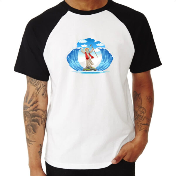 Camiseta Raglan Moises abrindo mar vermelho - Imagem 3