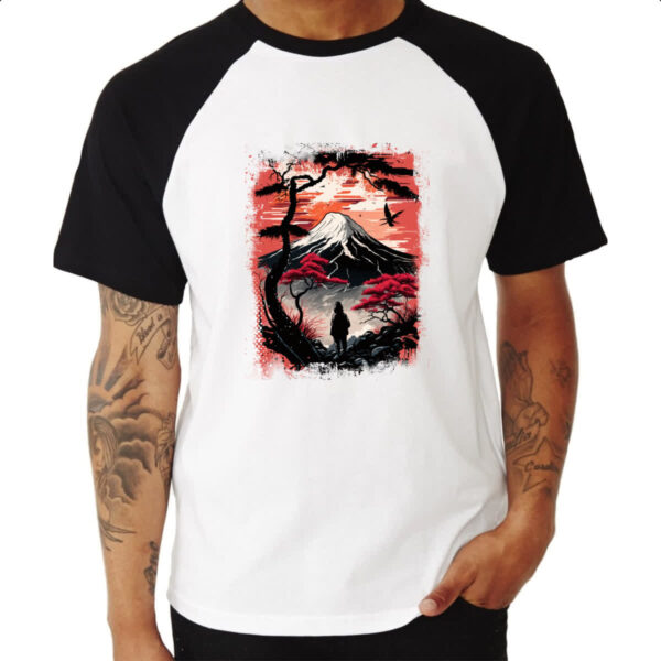 Camiseta Raglan Montanha Fugi Japao 1 - Imagem 3