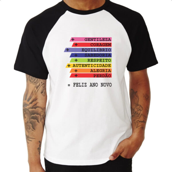 Camiseta Raglan Ano novo de acoes - Imagem 3