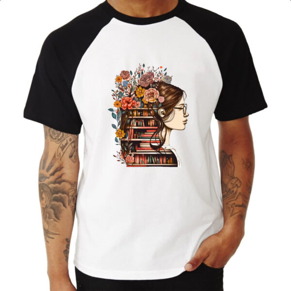 Camiseta Raglan Mulher de conhecimento - Imagem 3