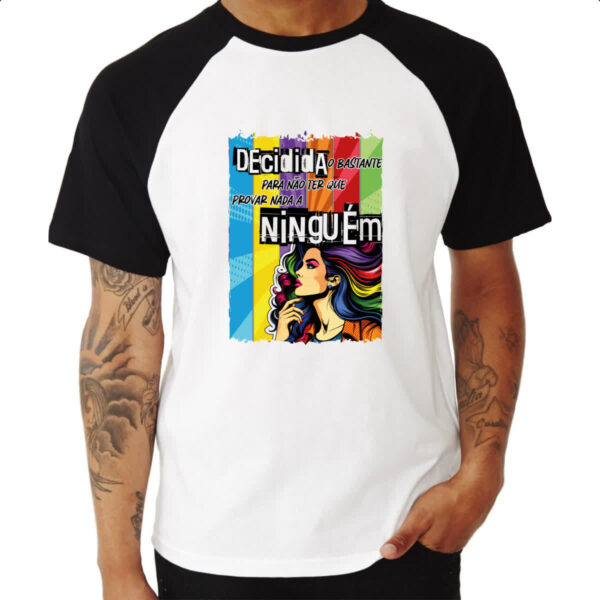 Camiseta Raglan Mulher decidida - Imagem 3