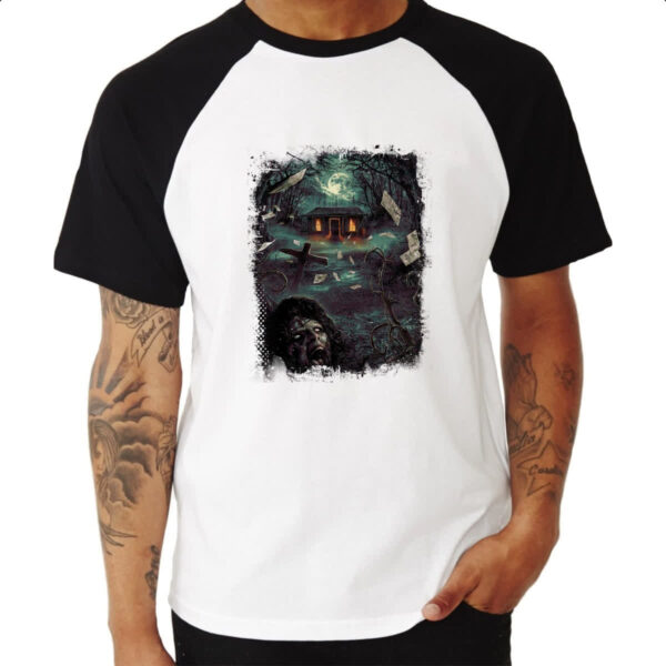 Camiseta Raglan Nostalgia A morte do demonio - Imagem 3