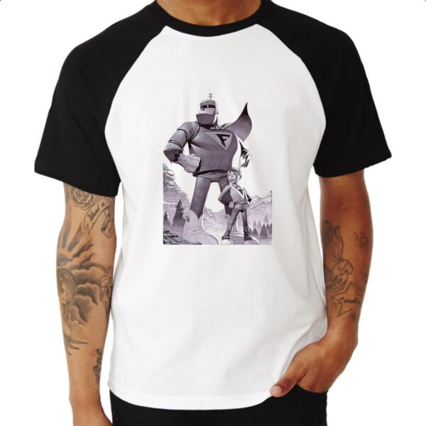 Camiseta Raglan Nostalgia Frankstein Jr Grafite Arte - Imagem 3