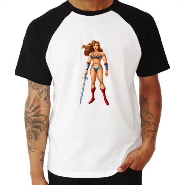 Camiseta Raglan Nostalgia Golden Axe Tyris Flare - Imagem 3