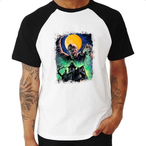 Camiseta Raglan Nostalgia Nosferatu Pintura - Imagem 3